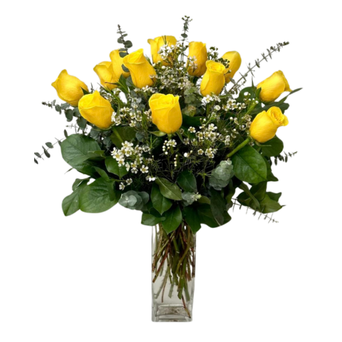 12 Yellow Roses