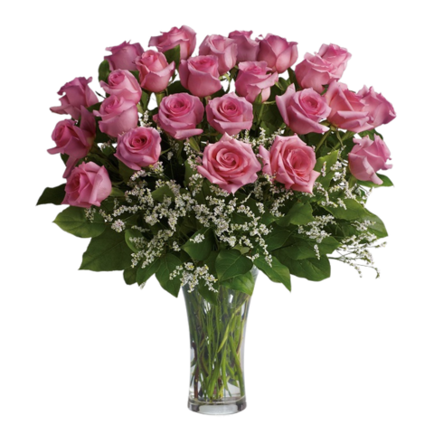 Two Dozen Pink Roses