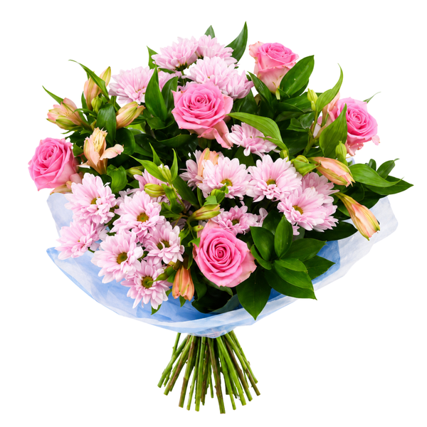 Pink Rose & Daisy Bouquet