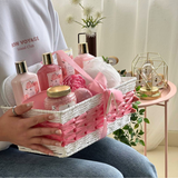 Christmas Spa Gift Basket - Peony Cloud - Premium Pink